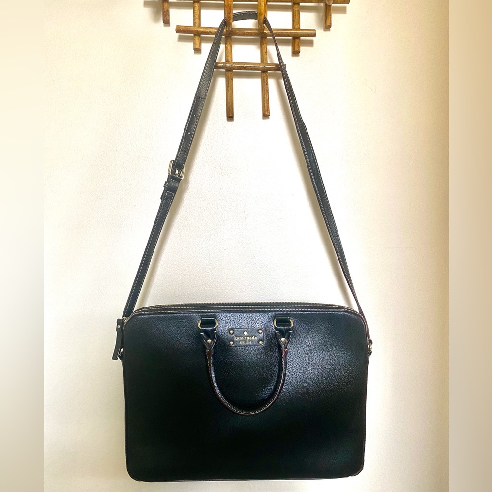Black Leather Kate Spade Laptop Bag